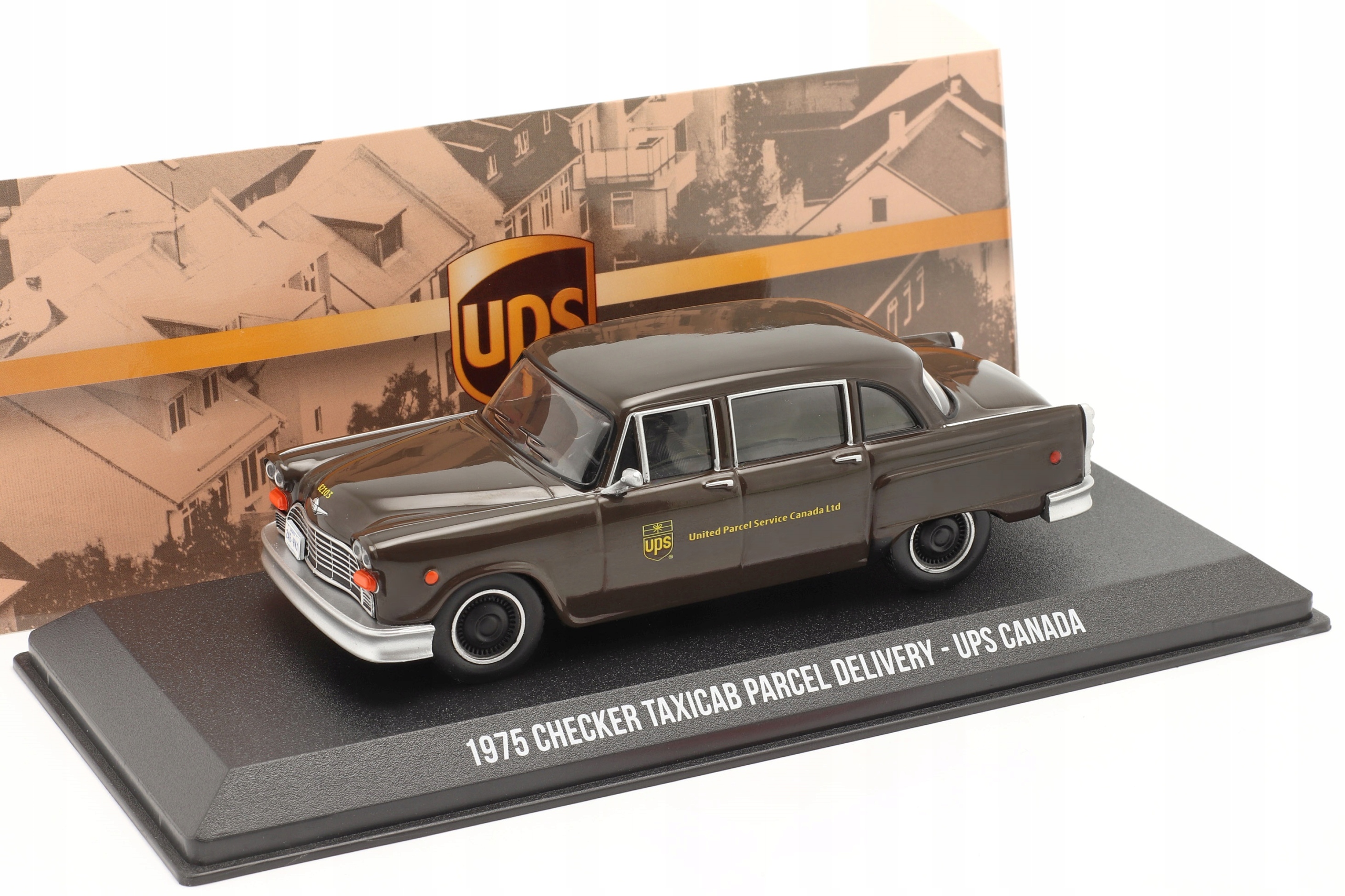 Greenlight 1975 Checker Taxi Del. Ups Kanada 1:43