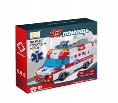 

Klocki Ambulans 48 Pcs Karetka Światło Dźwięk