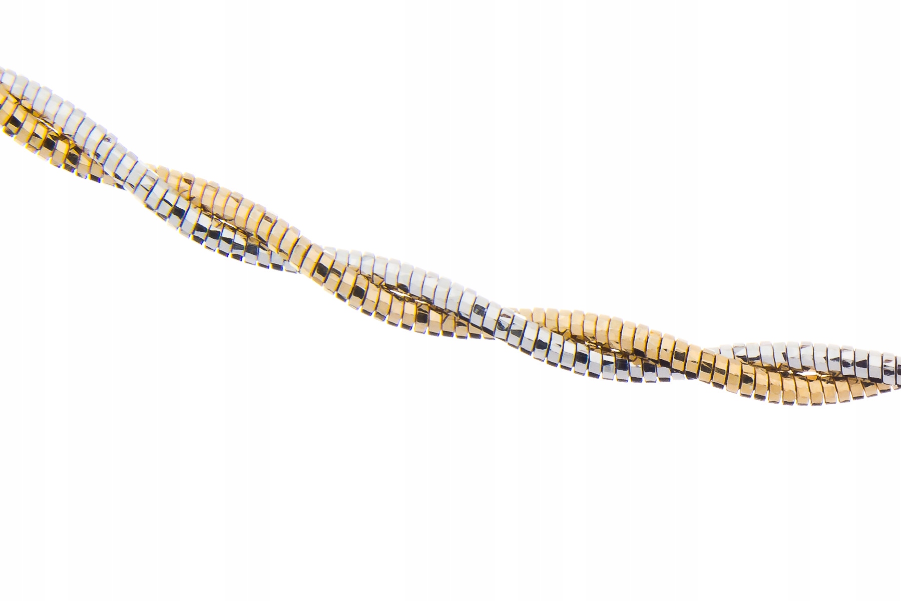 Stříbrný Řetízek Dvojitý Pletený 50 CM Italy 3 MM Stříbrno-zlatý