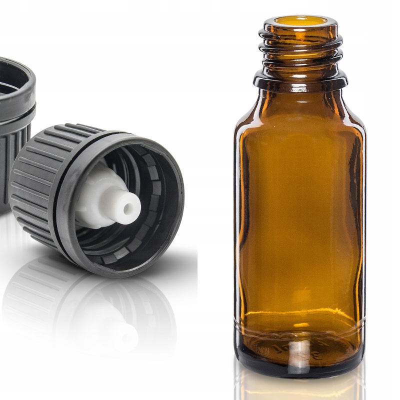 

Butelka szklana 20ml z kroplomierzem czarnym (k)