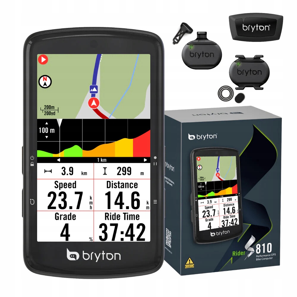Bryton Rider S810 T komputer rowerowy Gps nawigacja zestaw czujników