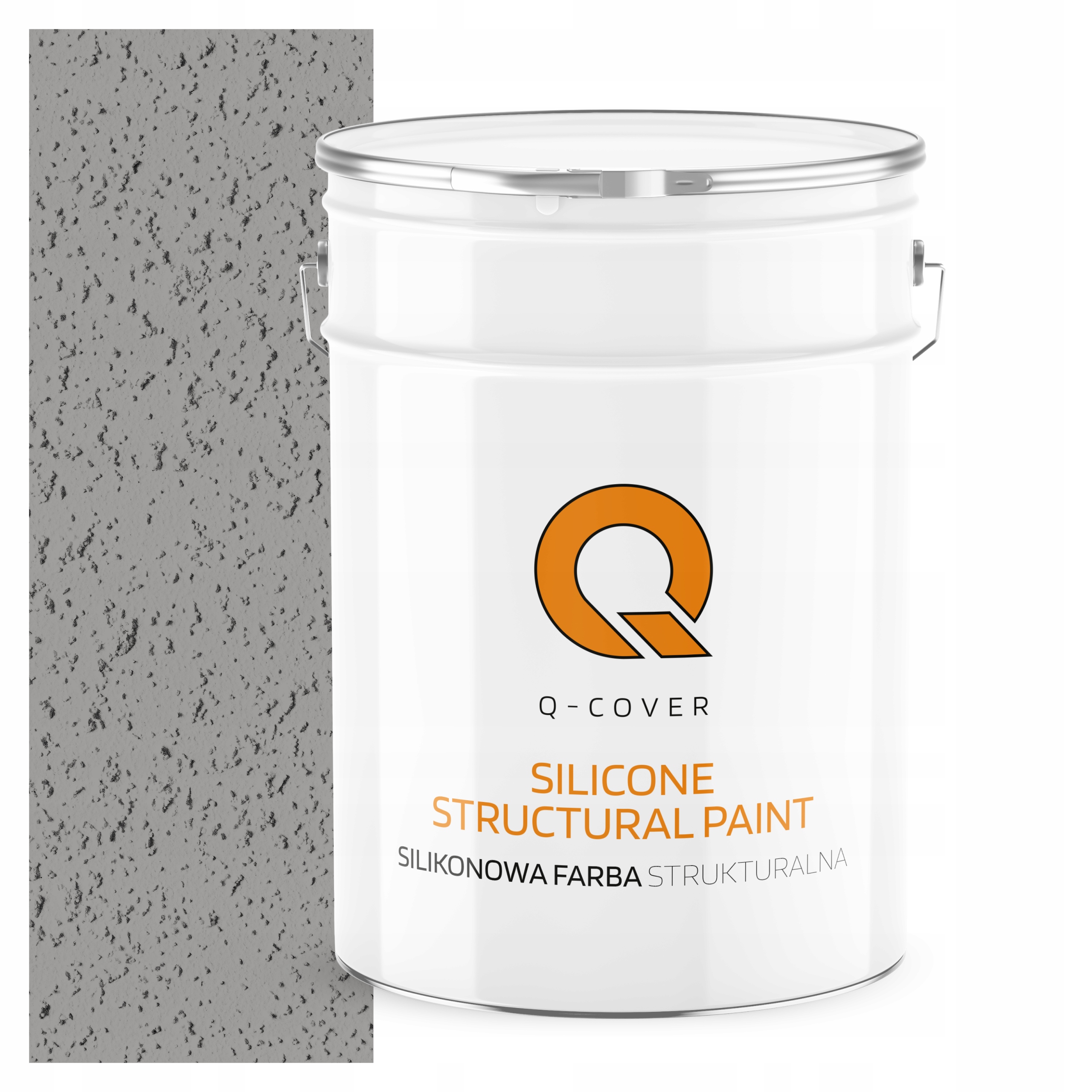 Štruktúrovaná fasádna silikónová fasádna farba 10L šedá platinová F264