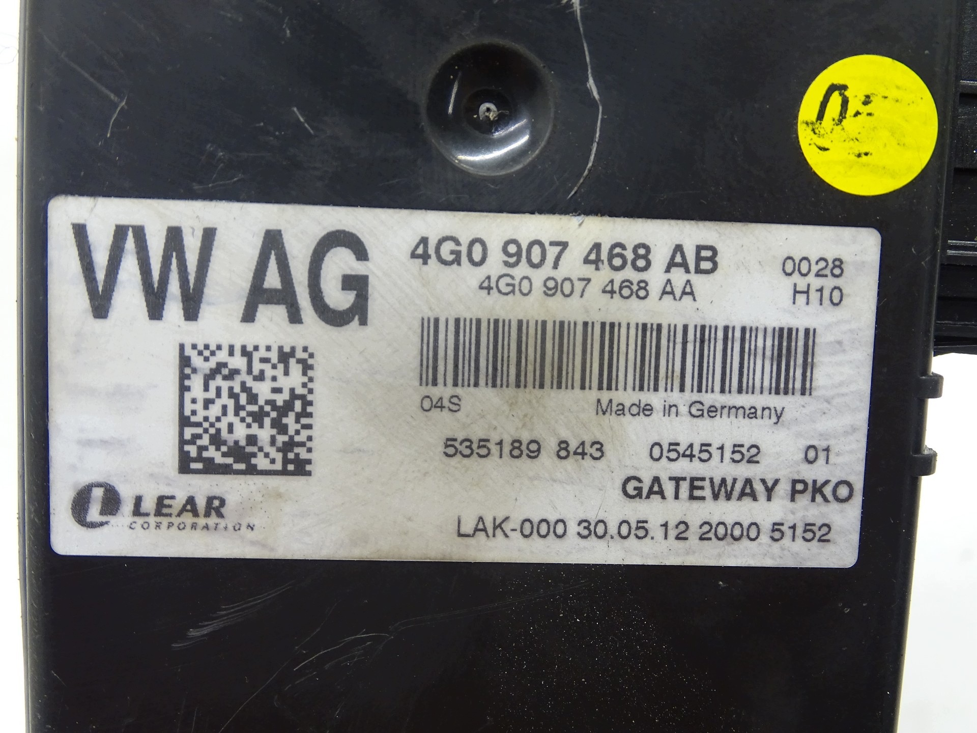 module control unit GATEWAY AUDI A6 C7 4G0907468AB