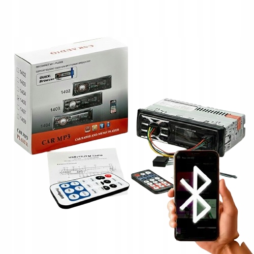 Автомобильный радиоприемник Bluetooth 1-DIN USB SD AUX с пультом дистанционного управления