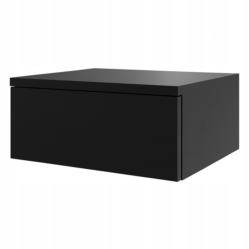 Noční stolek závěsný, click-on, černý, šířka 40 cm