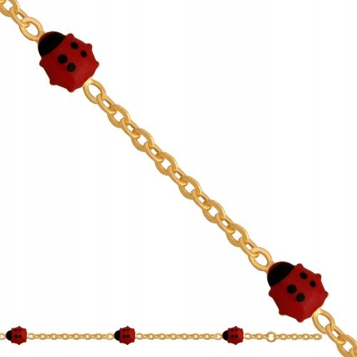 Náramek ze zlata 585 s motivem berušky jako dárek k narozeninám