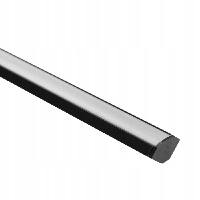Zestaw 2mb Profil aluminiowy NAROŻNY CZARNY + KLOSZ mleczny do taśm led Kolor czarny