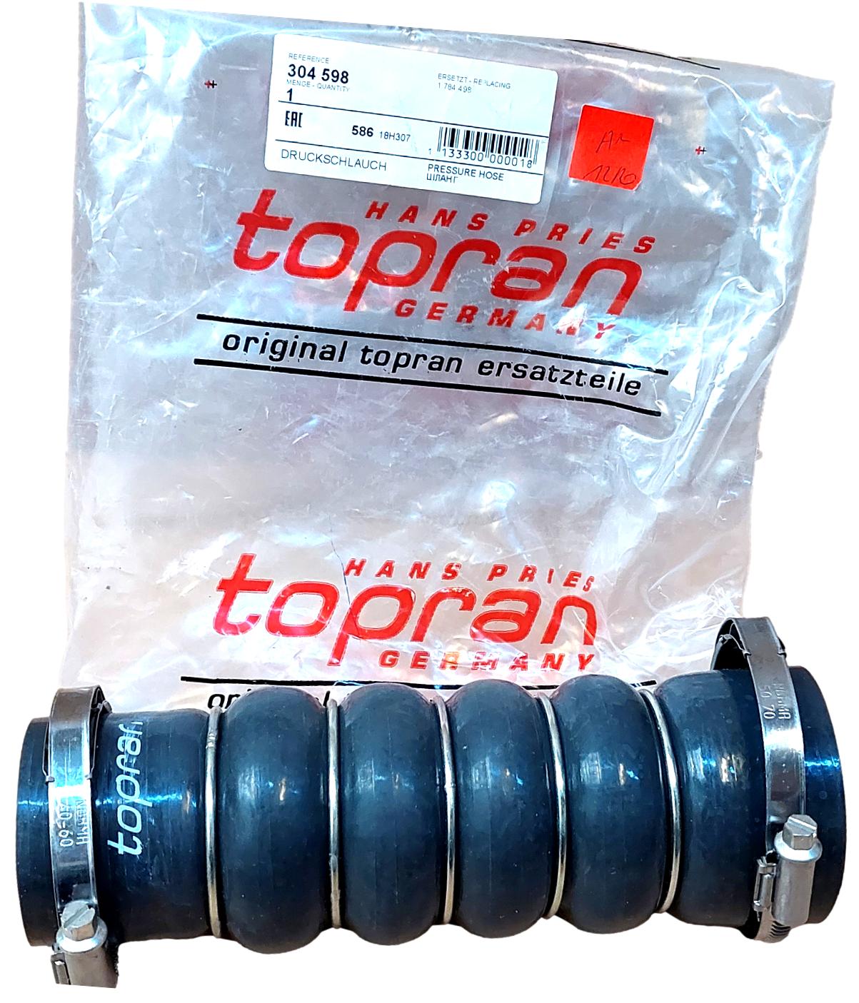 304 598 - TOPRAN 304598 ПОВІТРОПРОВІД НАДДУВУ FORD