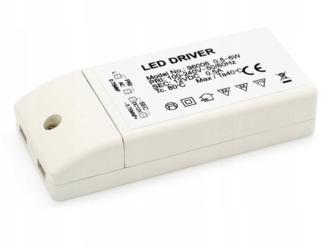

Transformator 12V 6W 100-240V Do Taśm Lamp Led