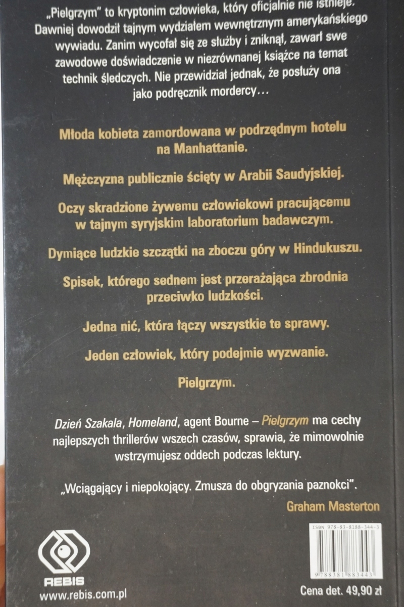 PIELGRZYM TERRY HAYES ISBN 9788381883443