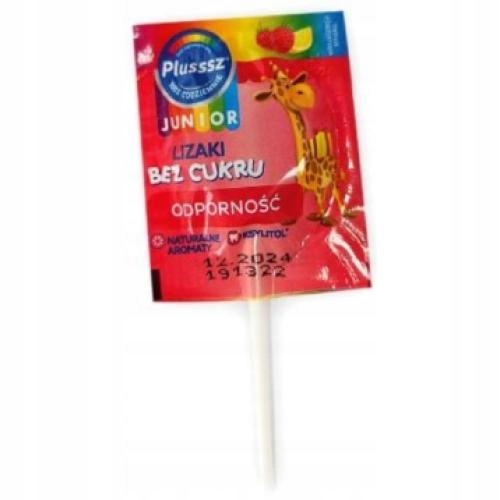 Plusssz Junior Lizak O Smaku Malinowo-cytrynowym Naturalne Aromaty X 1