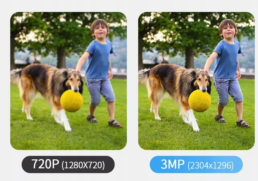 KAMERA ZEWNĘTRZNA OBROTOWA WIFI 2K 3MP 3MPX TUYA Rozdzielczość 3 Mpx