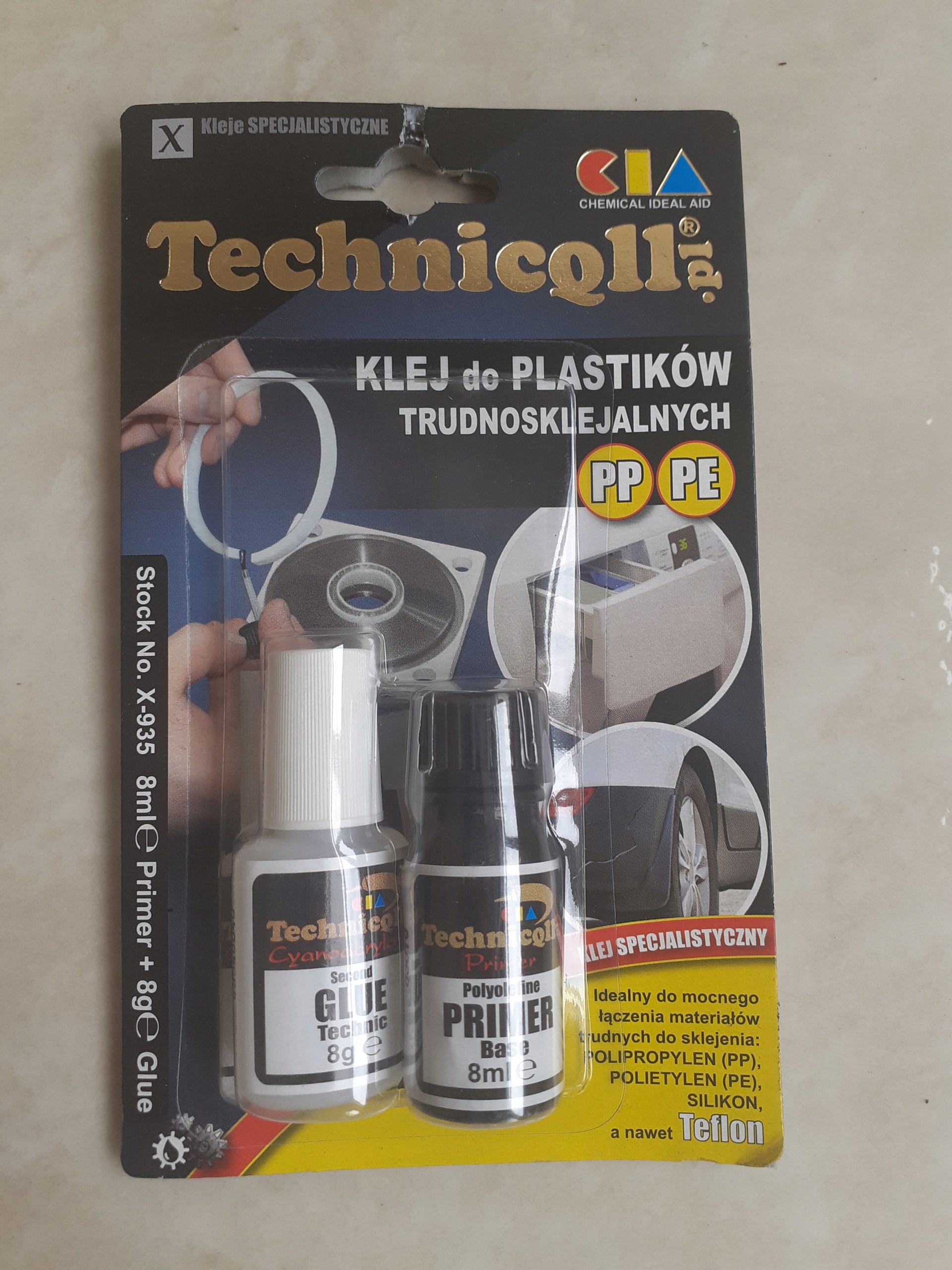 Klej do plastików Techicqll 8 ml + 8 g (X-935)
