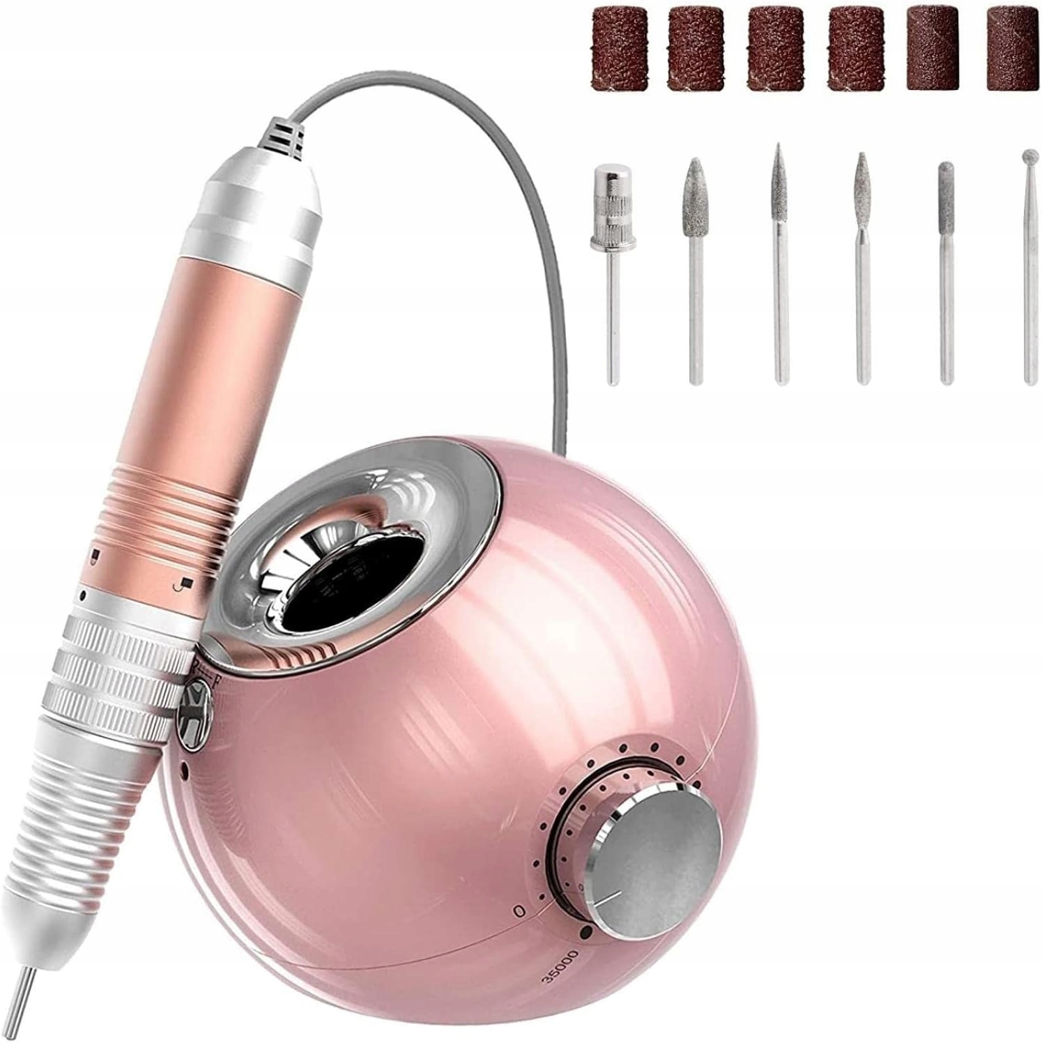 Delanie profesionální bruska na nehty 35 000 ot./min se 6 nástavci