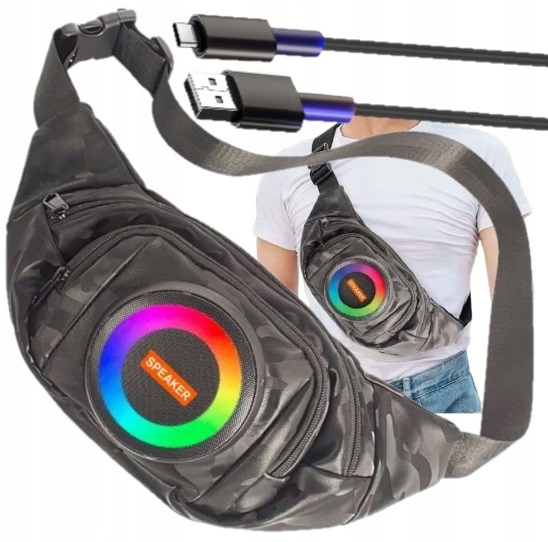 Bezdrátový Reproduktor Blutooth Ledvinka Sáček Taška Přes Rameno S Powerbankou