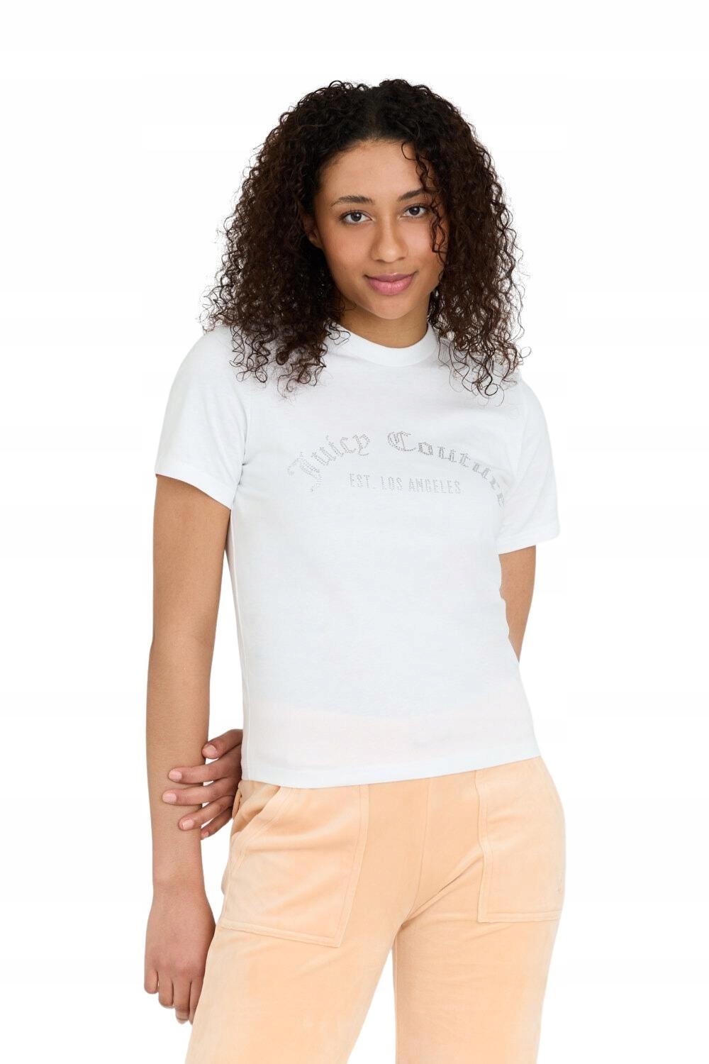 Juicy Couture Bílé tričko s diamantovým logem L