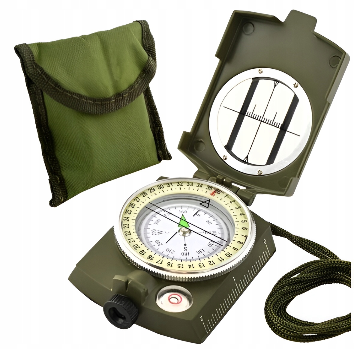 KOMPAS WOJSKOWY BUSOLA SURVIVAL PRYZMATYCZNY PROFESJONALNY SKŁADANY METAL