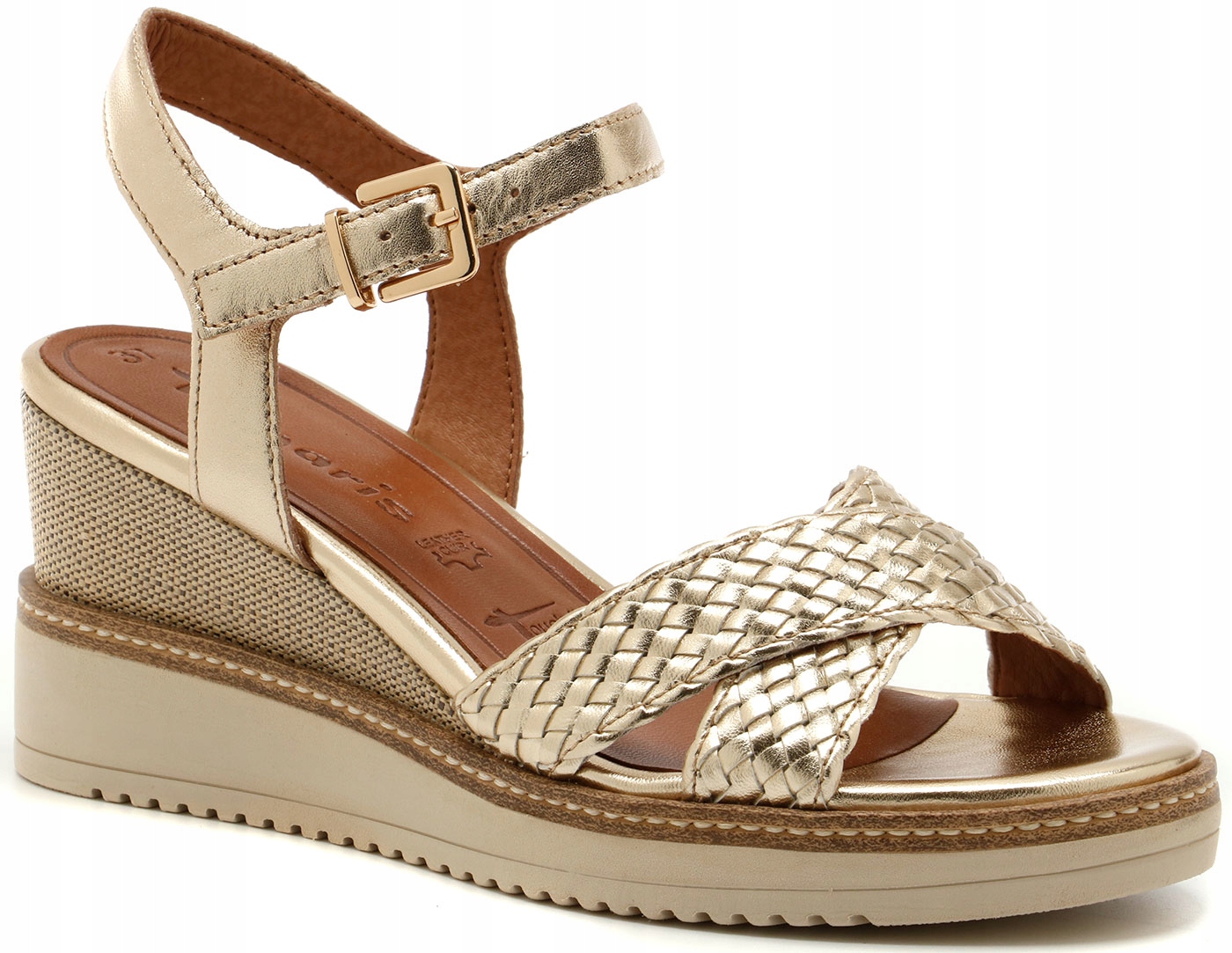 Dámské sandály Tamaris 1-28351-44 vel.41 Zlaté Koturn