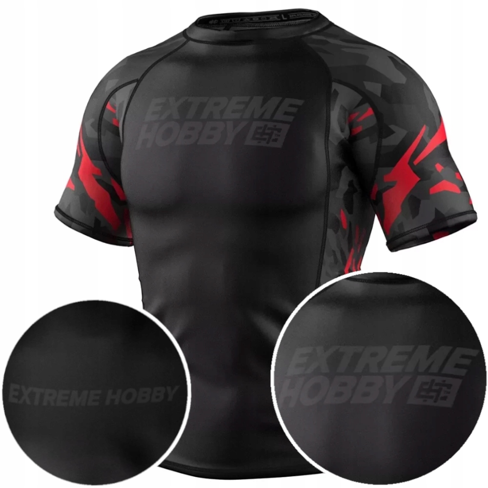 Rashguard męski Krótki Rękaw Extreme Hobby Black Panther do Mma_m