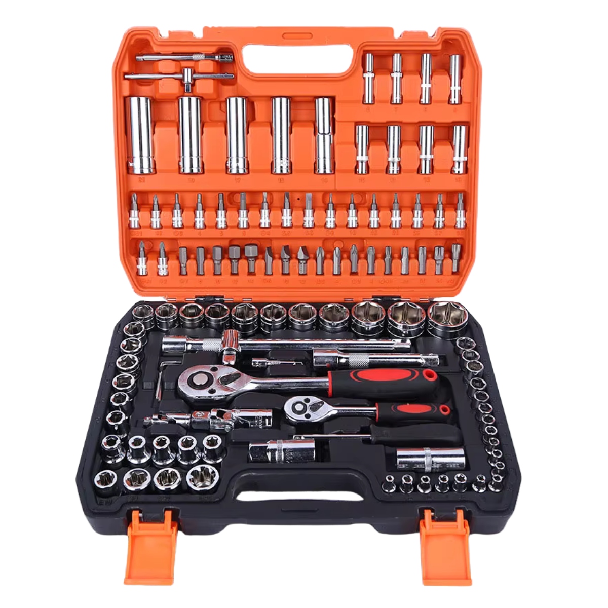 Sada Nástrčných Klíčů 108 Dílů Crv Torx Bity V Kufru Profesionální