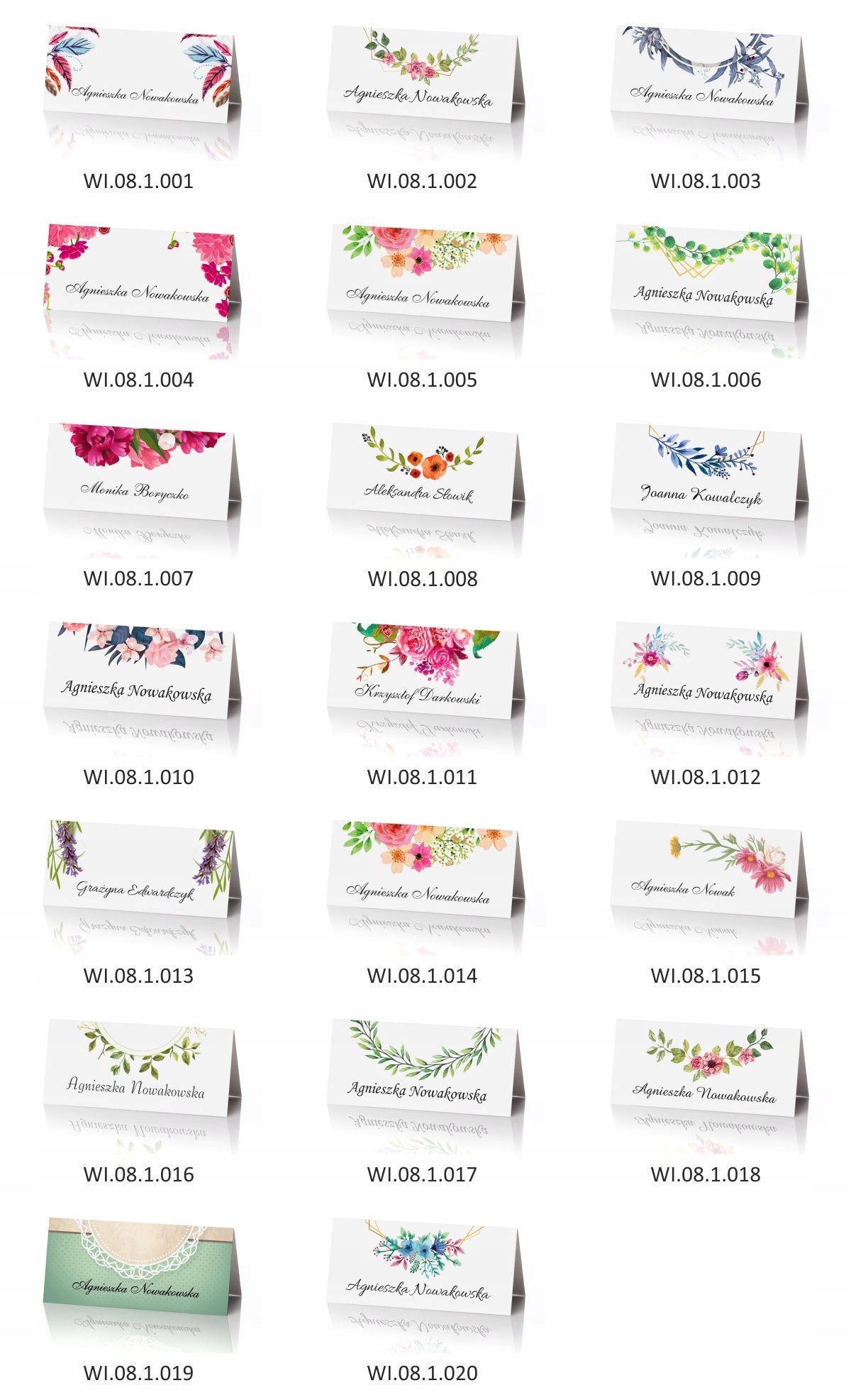 Winietki na Komunię Chrzest urodziny imieniny 18-stkę - 75 wzorów 10 szt Marka inny