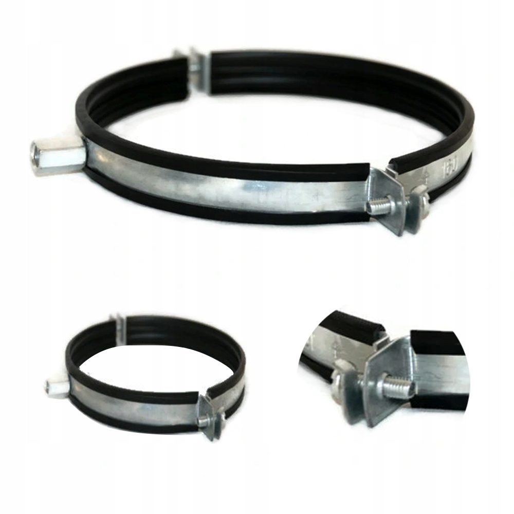 OBEJMA 160 Z USZCZELKĄ GUMOWĄ FLEX SPIRO RURA 160 DO RURY PRZEWODU OPASKA