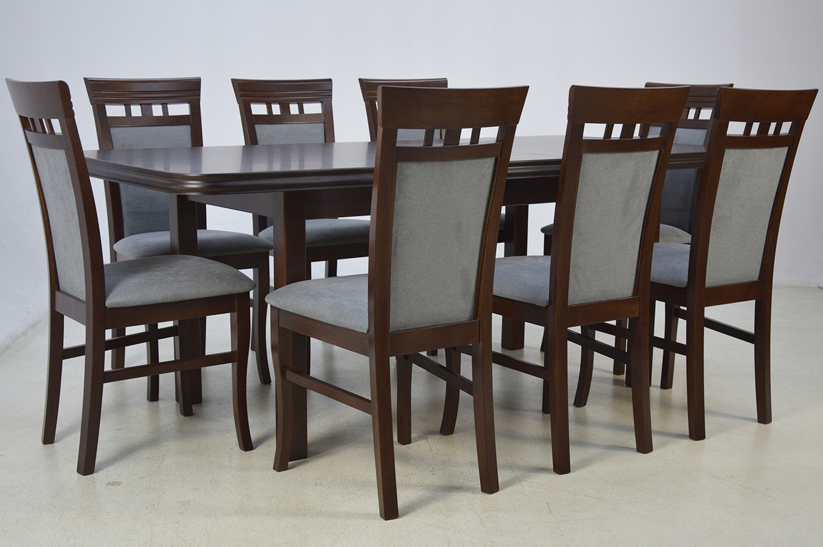 Komplet mebli STÓŁ ROZKŁADANY I 8 KRZESEŁ orzech Marka bez marki