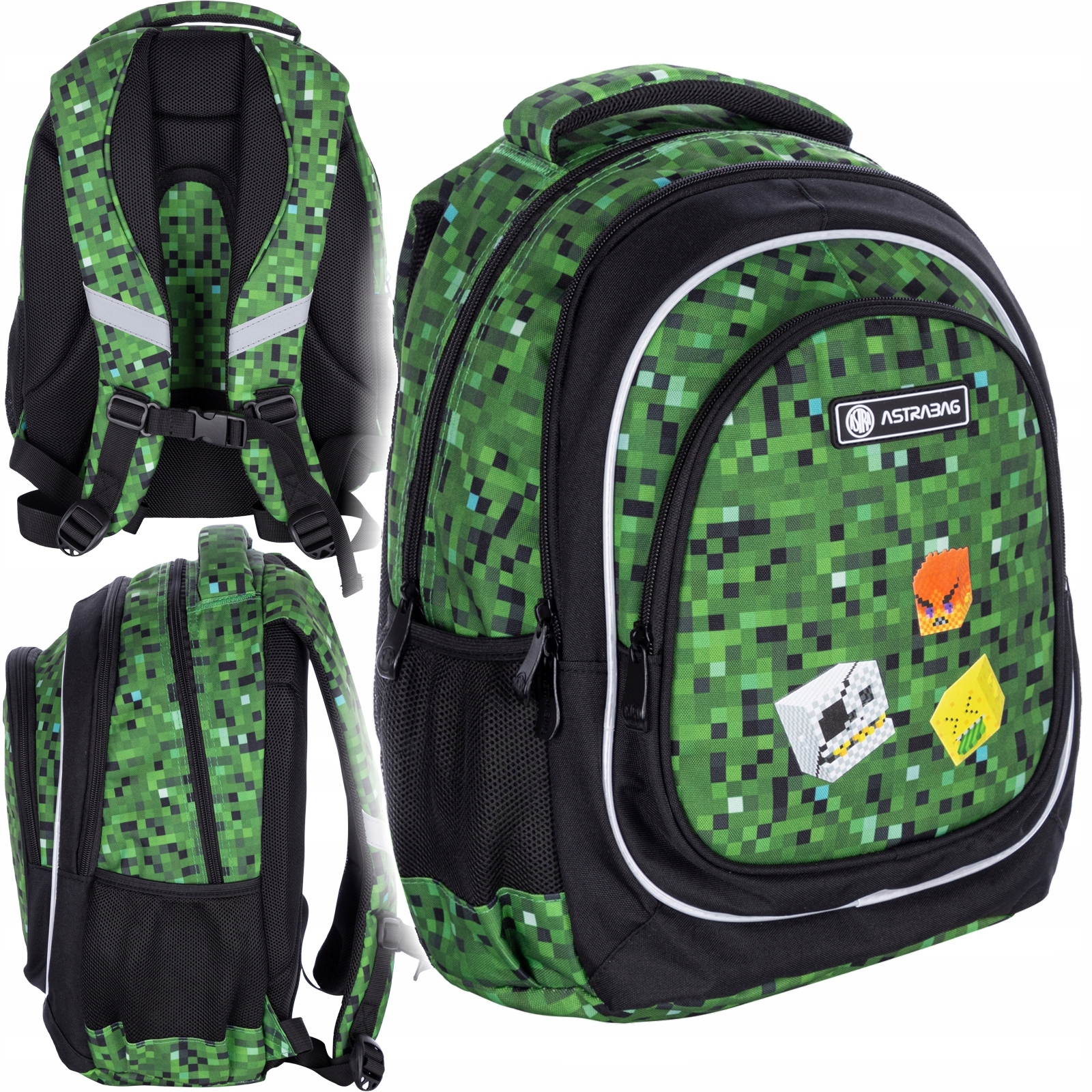 Plecak szkolny do 1 klasy AstraBag Pixel One