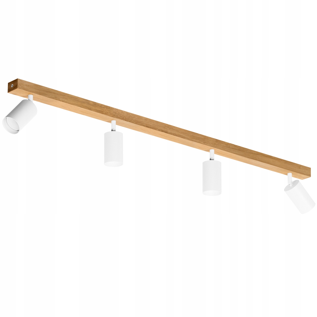 Spot Led lampa sufitowa Dębowa Modern 90 cm GU10 Biała Ruchoma Natynkowa