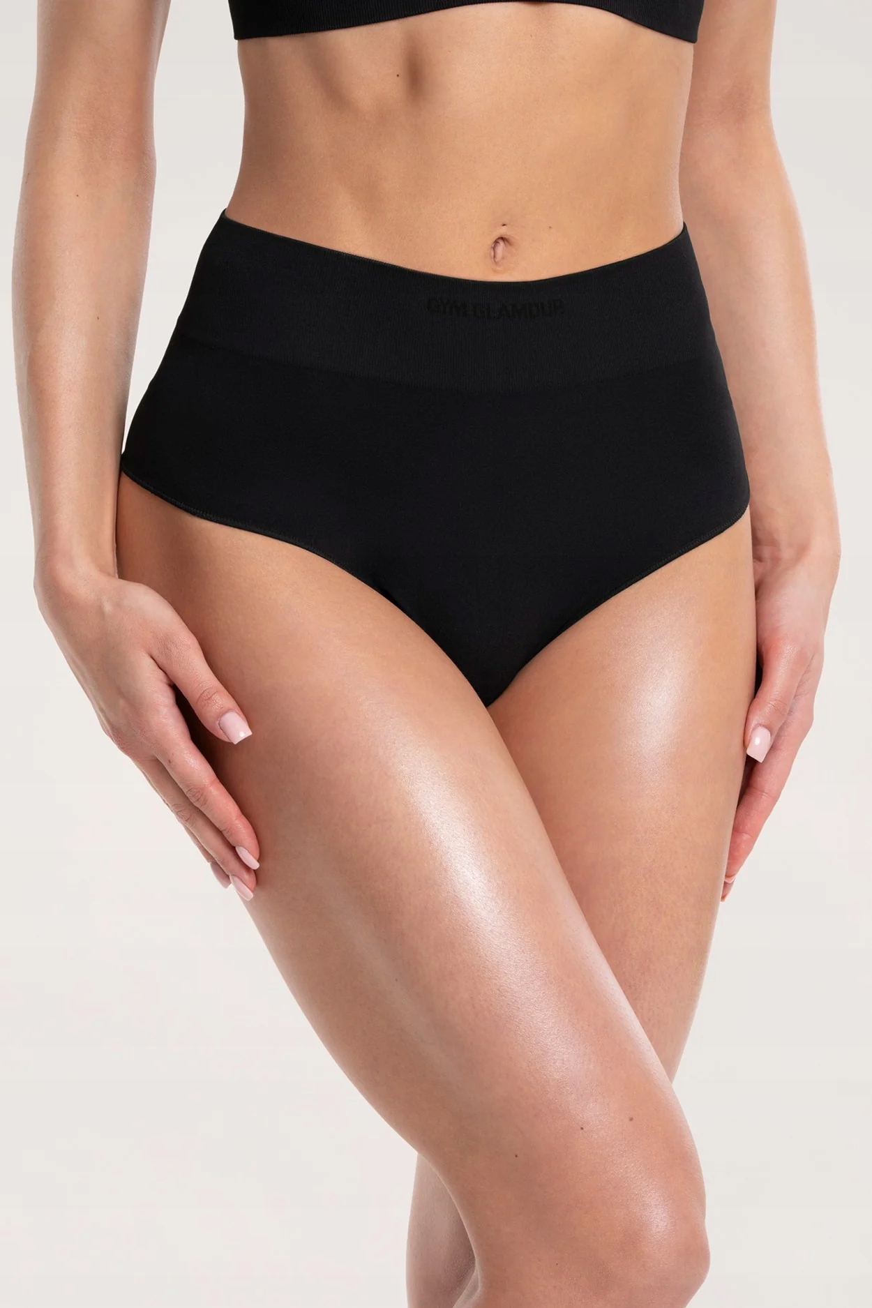 Gym Glamour Majtki z wyższym stanem touch black r. M