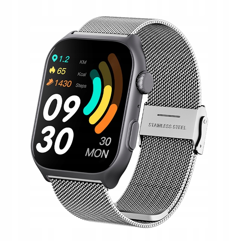 Neogo Gear 7 Pre šikovné hodinky, strieborné