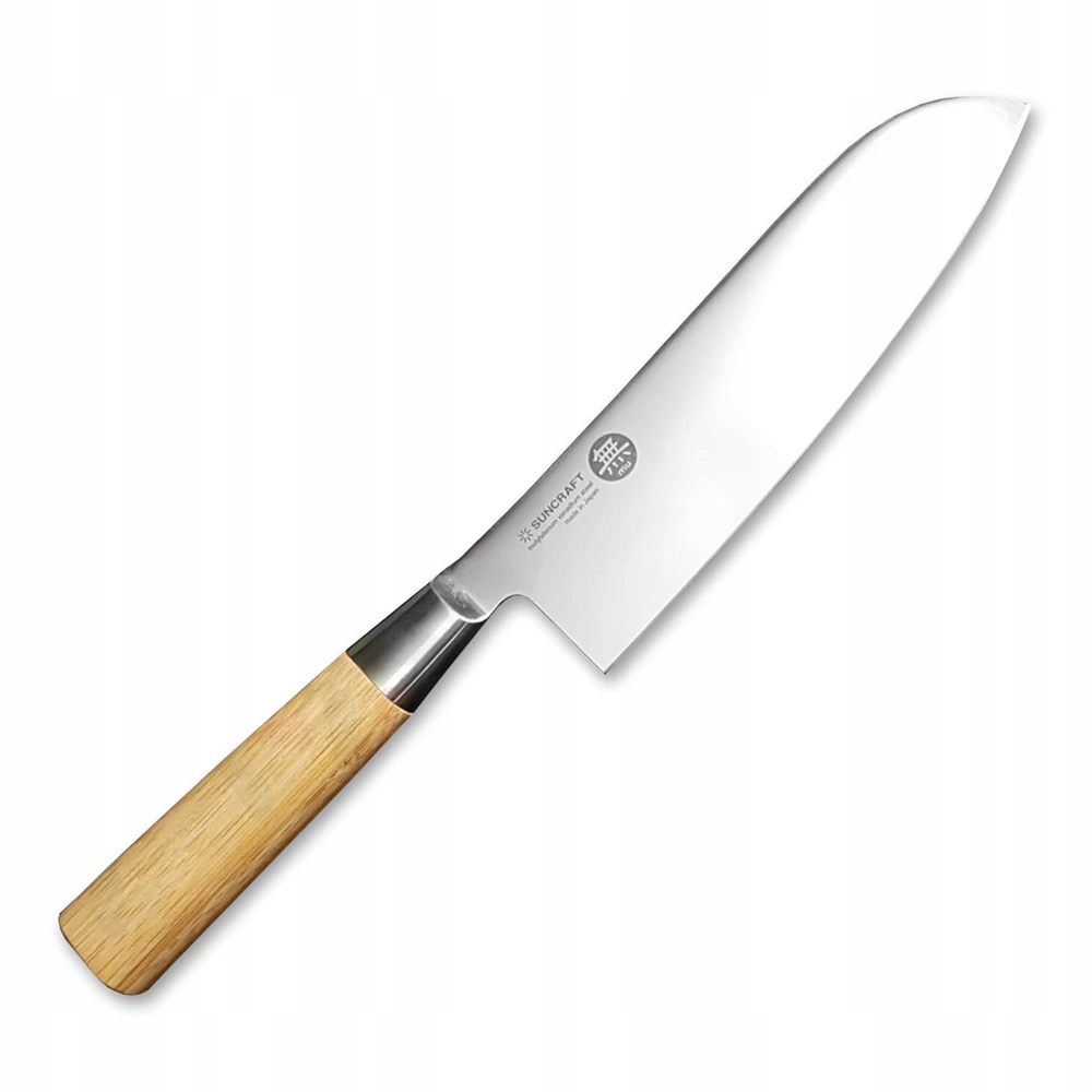 Japonský kuchynský nôž Santoku 167mm- Suncraft Senzo Bamboo-High carbon