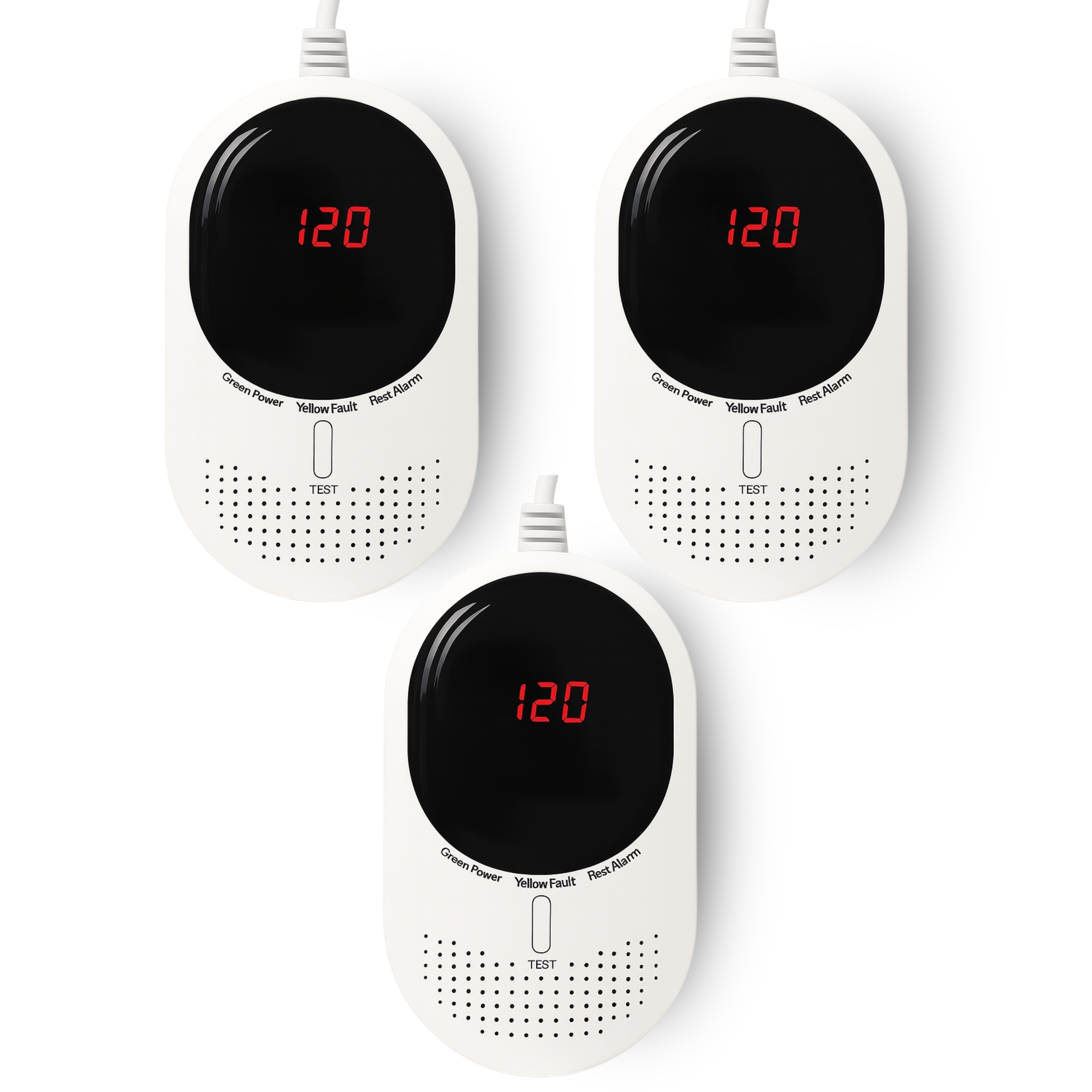 Snímač úniku plynu Čad (co) LCD Síťový Alarm Certifikovaný