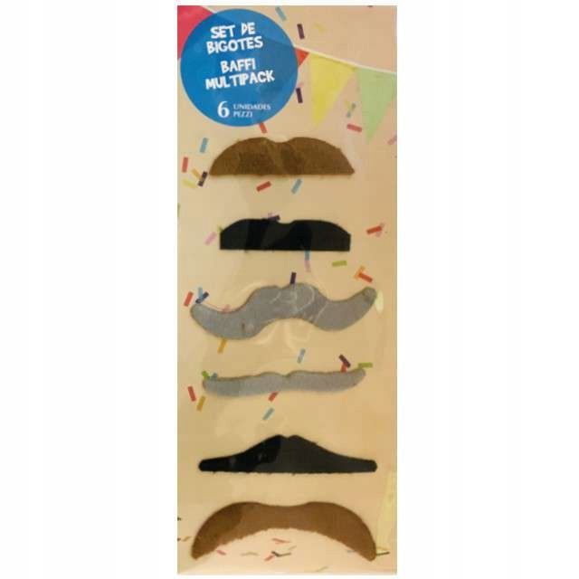 

zestaw sztucznych Wąsów MIX wąsy 6 wzorów