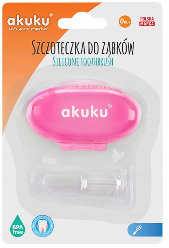 AKUKU SZCZOTECZKA DO ZĘBÓW I MASAŻU DZIĄSEŁ + ETUI Marka Akuku