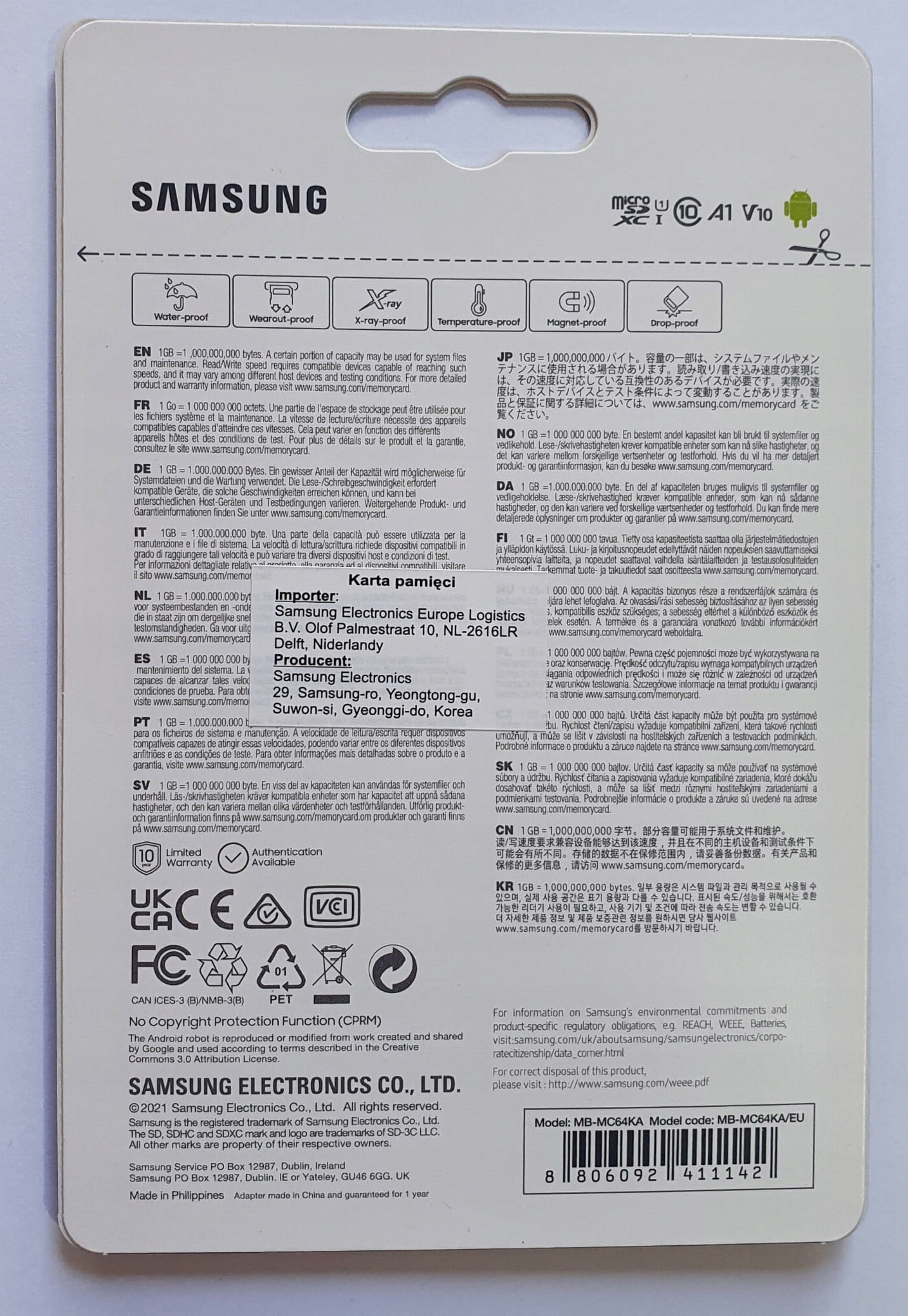 SAMSUNG EVO Plus 64gb karta micro SDXC Model EVO Plus