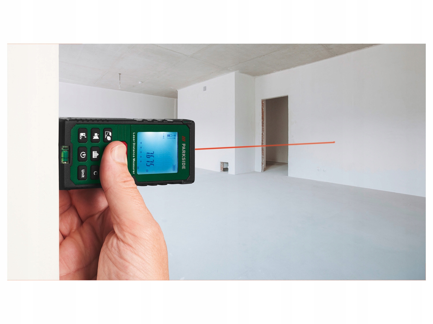 DALMIERZ LASEROWY PARKSIDE PLEM 50 C3 do 50m POZIOMICA ETUI + BATERIA 3098 Kod producenta PLEM 50 D4