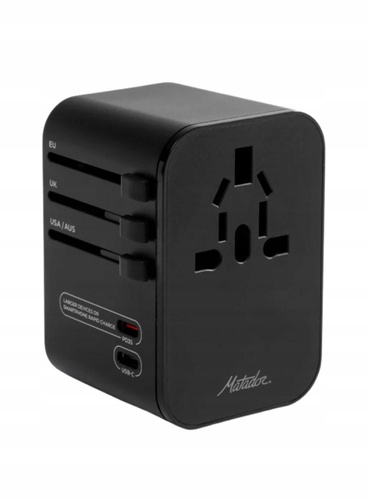 Cestovný adaptér Matador Global Travel Adapter čierny
