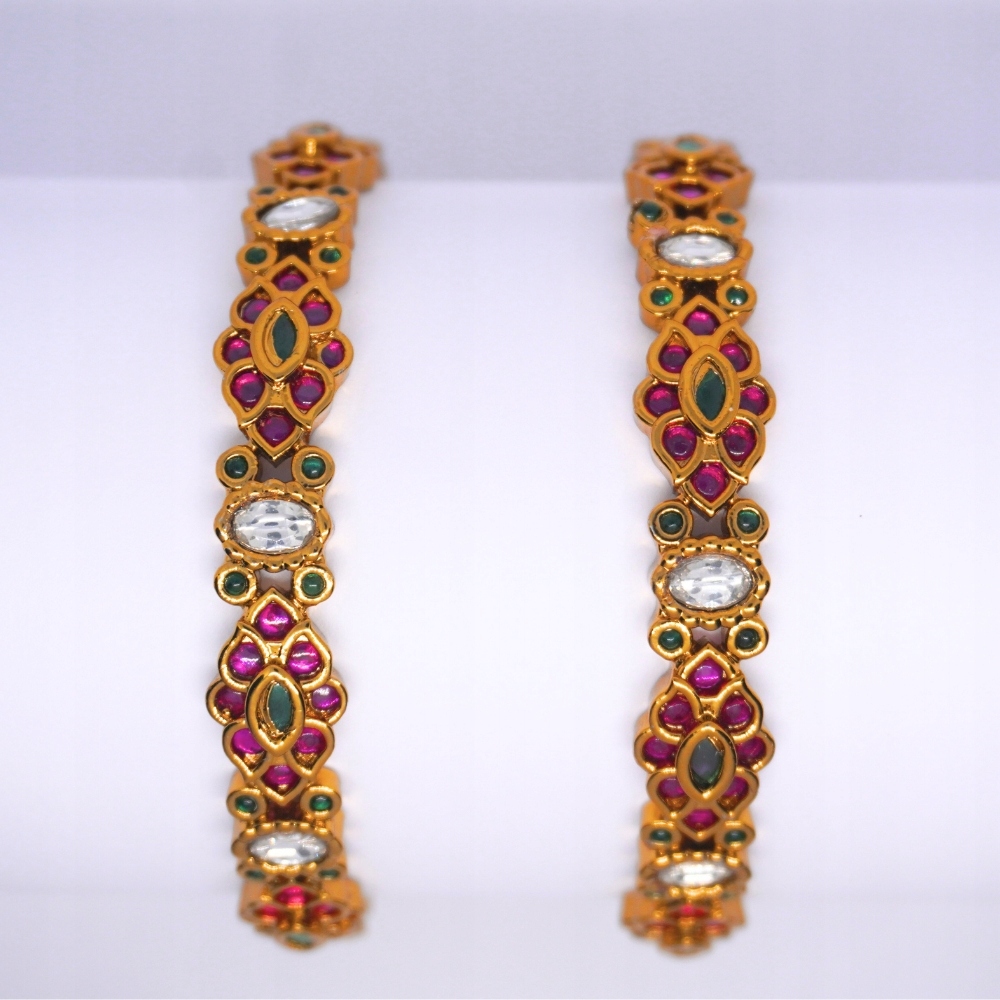 Indyjski Zestaw Radiant Rhapsody Bangle Rozmiar 2.6 – Kolorowy Kamień