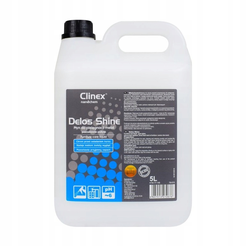 

Clinex Delos Shine 5l Mycie I Nabłyszczanie Mebli