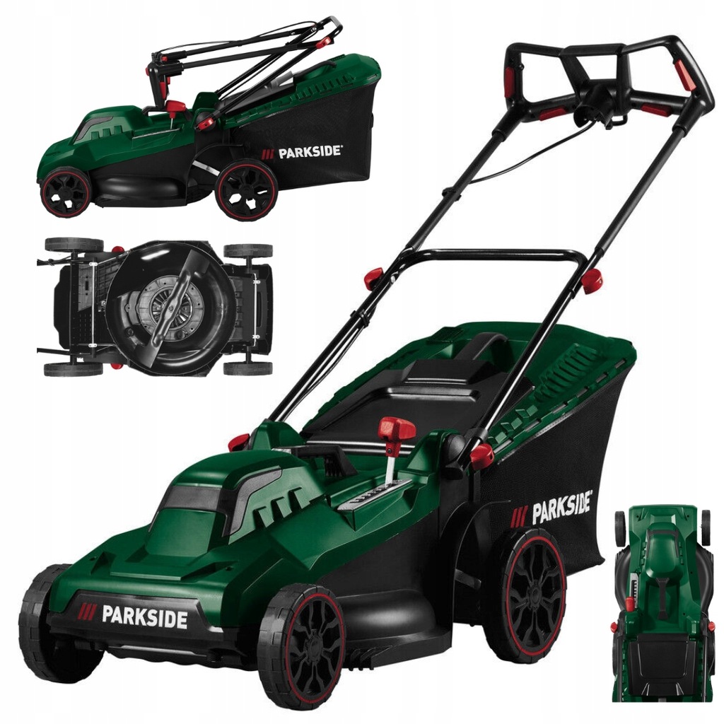 Elektrická Kosačka Parkside Prm 1800 C3 Na Trávu S Reguláciou Kôš 55 L