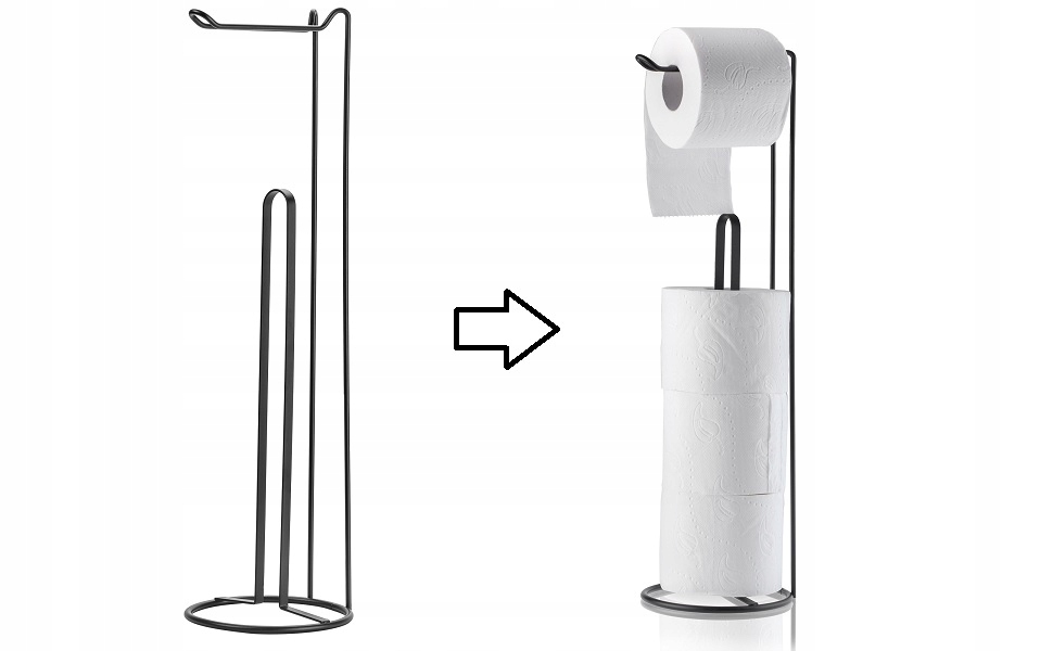 STOJAK UCHWYT NA RĘCZNIK PAPIEROWY PAPIER CZARNY LOFT STYLOWY DO ŁAZIENKI Szerokość produktu 15 cm