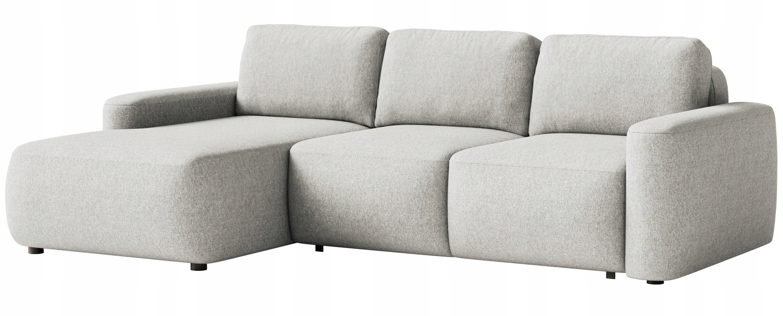 Rohová Sedací Souprava s funkcí spaní Carnos mini šedobéžová žinylka Easy Clean levá