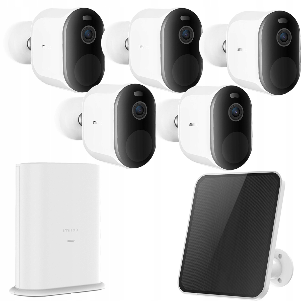 Sada 5 x Vonkajšia Kamera Imilab EC4 2560p 2K Brána solárny panel