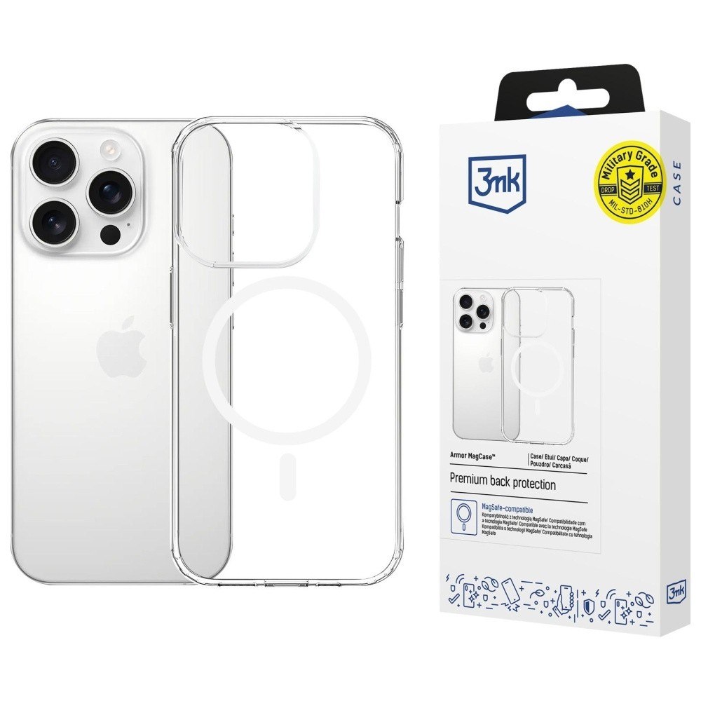 3MK Etui Armor MagCase do do iPhone 14 Pro MagSafe przezroczysty