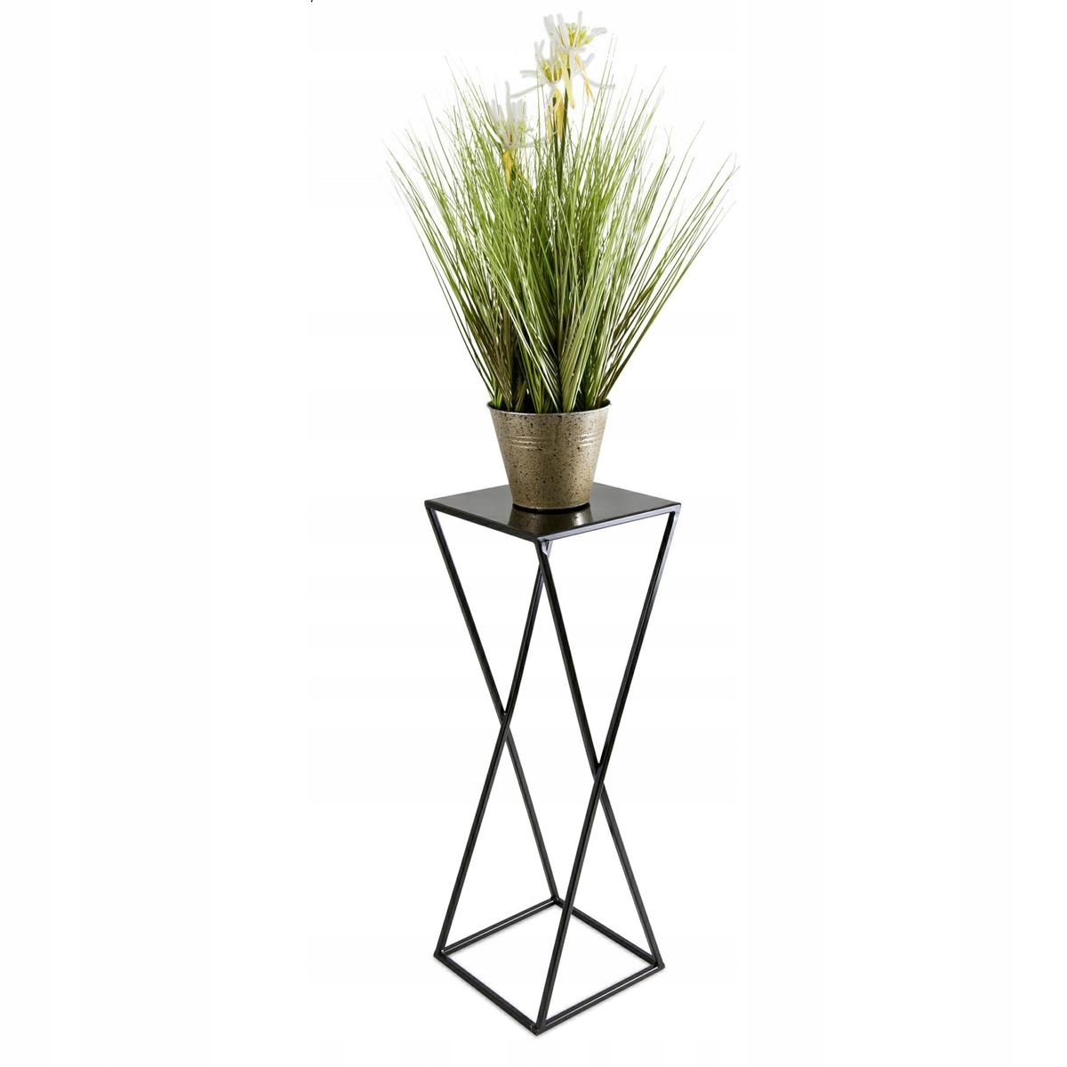

Nowoczesny kwietnik stojący 70 cm czarny