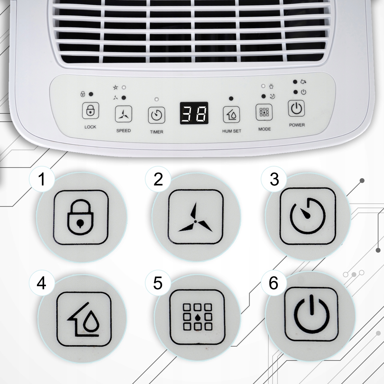 USCATOR DE AER ABSORBITOR DE UMIDITATE 12L SILENT Capacitate rezervor apa 2 litri