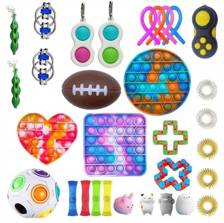 

Zestaw Zabawek Antystresowych Fidget Toys Pop it O