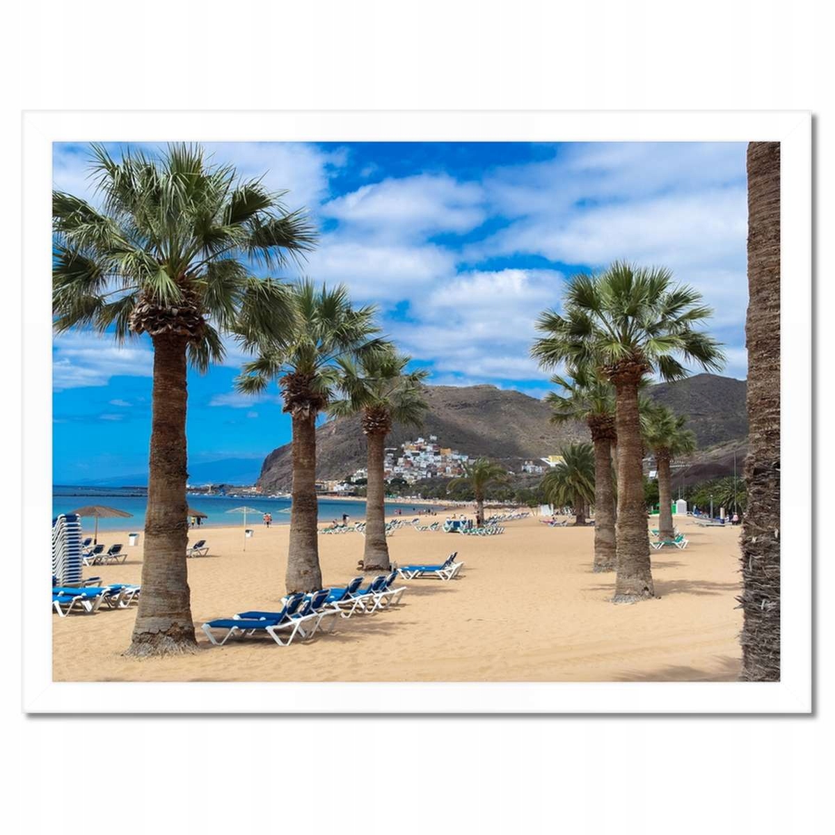 Plakáty v rámu 40x30 Velké palmy na pláži