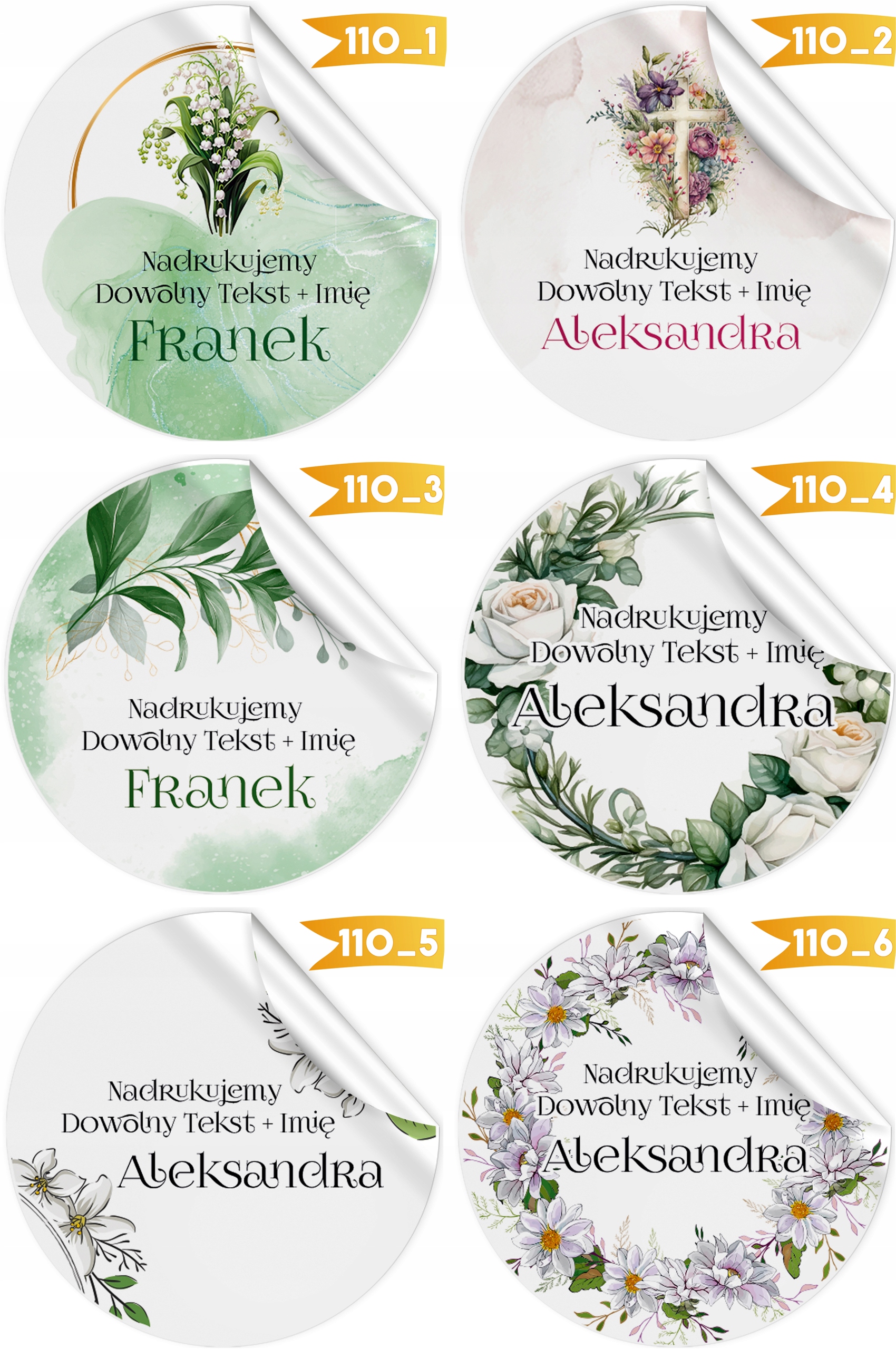 PIERWSZA KOMUNIA PRZYJĘCIE - NAKLEJKI LIZAKI MIÓD CIASTO DLA GOŚCI [111_1] Marka PodobaMisie